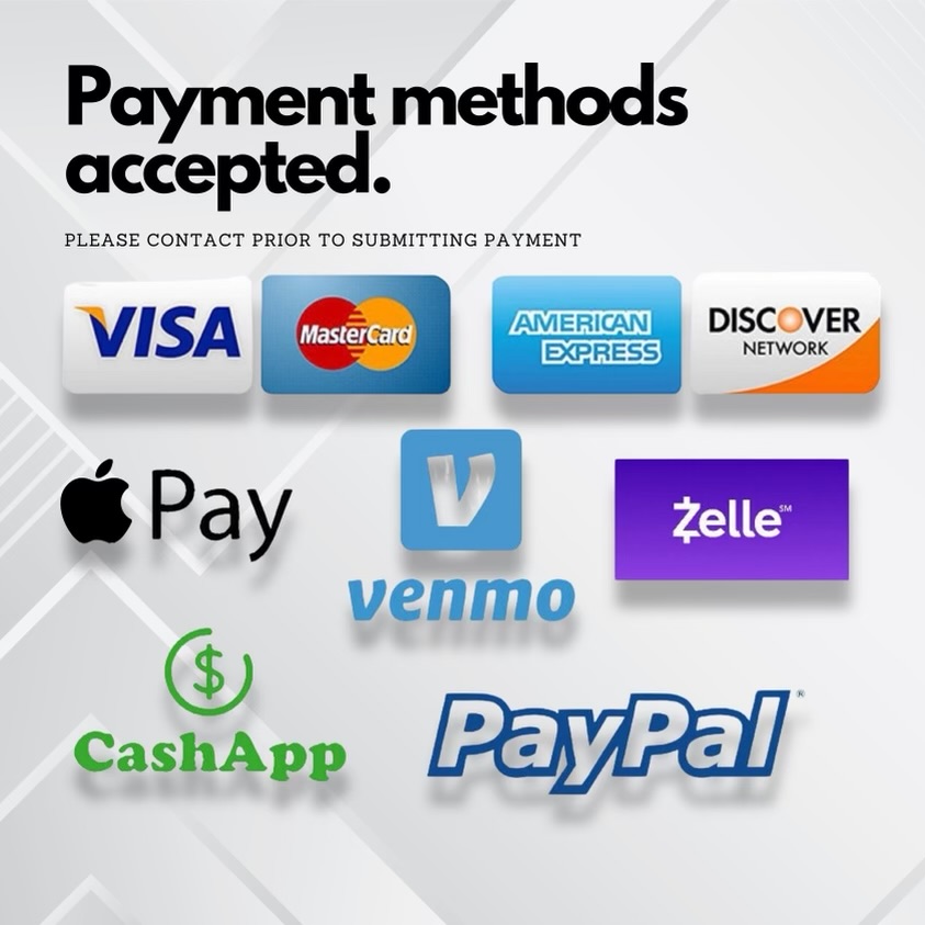 Payment methods accepted